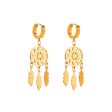 Wholesale Fashion Titanium Steel 18k Gold Dream Catcher Tassel All-match Oil Drop Eyes Stainless Steel Earrings Online Hot Sale