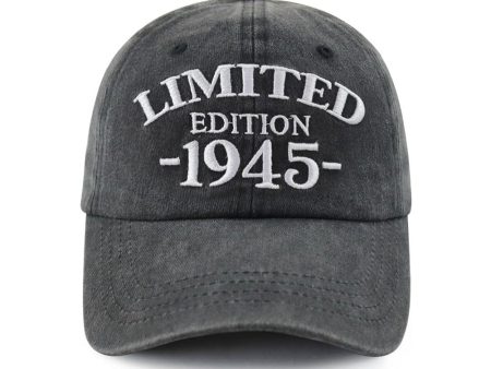 Wholesale 1940-1949 Embroidered Adjustable Washed Cotton Baseball Cap For Sale