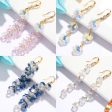 Wholesale Mother s Day Long Crystal Light Luxury High-end Colorful Crystal Water Drop Earrings Hot on Sale