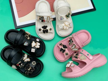 Wholesale Children s Cute Cartoon Black and White Bear Sandals For Cheap