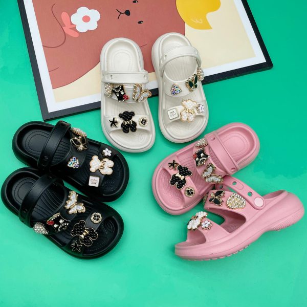 Wholesale Children s Cute Cartoon Black and White Bear Sandals For Cheap