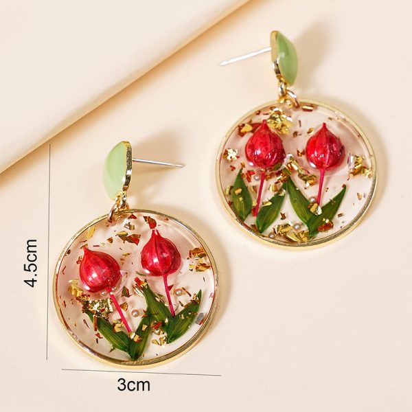 Wholesale Epoxy Eternal Pollen Bud Earrings on Sale