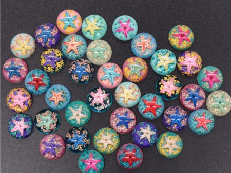 Wholesale 50pcs Natural Starfish Resin Glue Patch 18mm 20mm DIY Jewelry Accessories Online