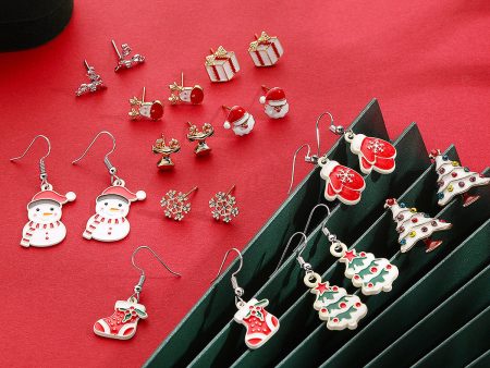 Wholesale Christmas Earrings Snowflake Bell Christmas Tree Earrings on Sale