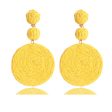 Wholesale Bohemian Raffia Round Earrings on Sale