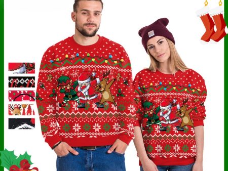 Wholesale Christmas Digital Printed Christmas Crewneck Sweatshirt Discount