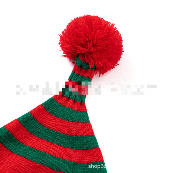 Wholesale Autumn and Winter Christmas Halloween Bell Parent-kid Knitted Striped Beanie Hot on Sale