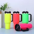 Wholesale Tumbler 40oz Vacuum Ice Cup Straw Cup Stainless Steel Large Capacity Simple Portable Thermos Cup Sale