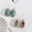 Wholesale Pearl Inlaid Fashion Abalone Oval Earrings For Sale