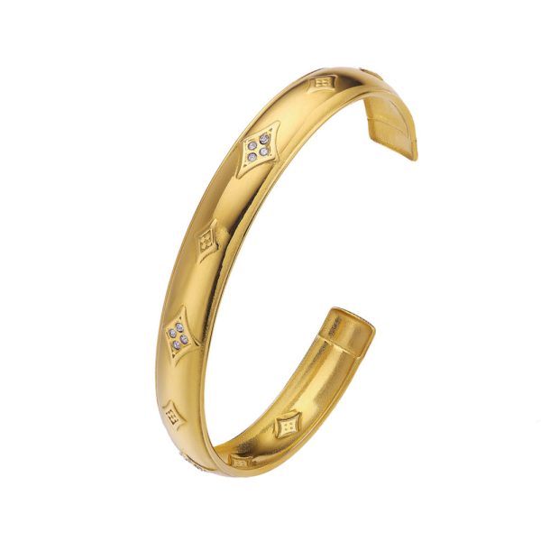 Wholesale 18k Gold Plated Diamond-shaped Adjustable Bracelet Online