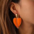 Wholesale Colorful Spray Paint Love Water Drop Double Layer Earrings Discount