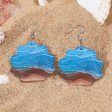 Wholesale Bohemian Wave Starfish Turtle Shell Seahorse Pendant Acrylic Earrings For Cheap