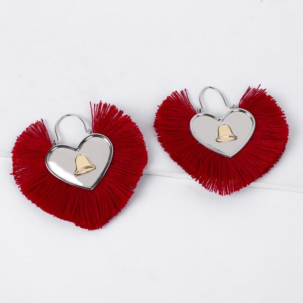 Wholesale Heart Vintage Tassel Bohemian Earrings For Sale