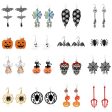 Wholesale Halloween Series Funny Spider Skull Earrings Supply