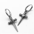 Wholesale Skeleton Cross Titanium Steel Earrings For Cheap