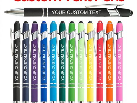 Wholesale 10pcs 100pcs Multicolor Custom Ballpoint Pens with Custom Text Discount