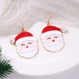 Wholesale Christmas Creative Cartoon Cute Alloy Santa Claus Earrings Online