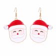 Wholesale Christmas Creative Cartoon Cute Alloy Santa Claus Earrings Online