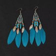 Wholesale Bohemian Long Feather Tassel Earrings Online