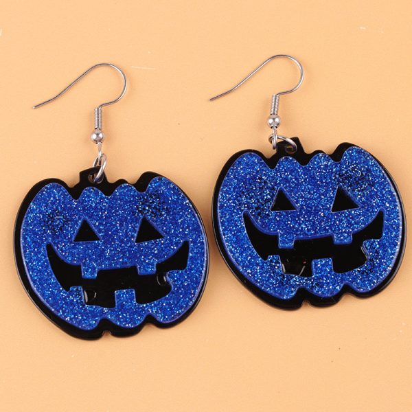 Wholesale Halloween Ghost Face Pumpkin Acrylic Earrings Online Hot Sale