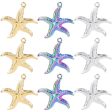 Wholesale Steel Color Irregular Starfish Titanium Steel Colorful Pendant Accessories For Discount