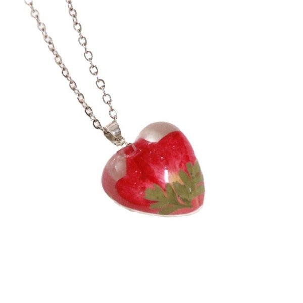 Wholesale 6pcs Monthly Everlasting Flower Resin Epoxy Love Pendant Necklace Online