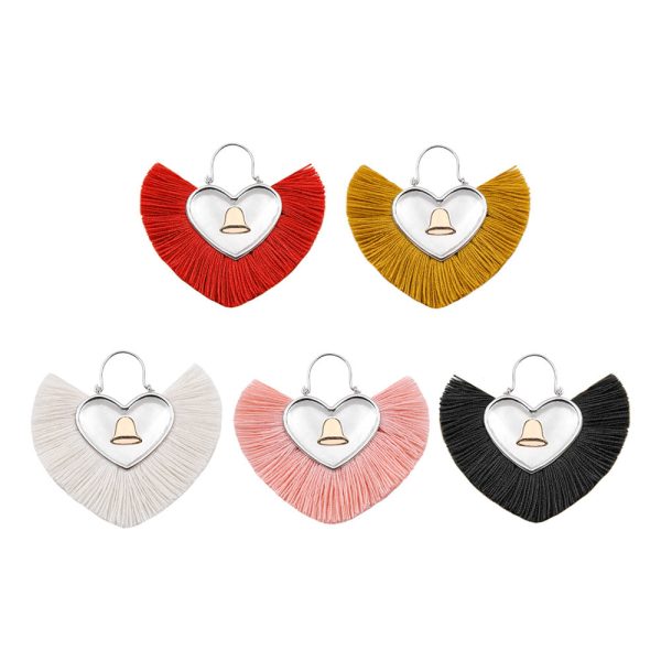 Wholesale Heart Vintage Tassel Bohemian Earrings For Sale