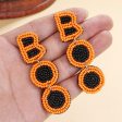 Wholesale Halloween BOO Scary Ghost Face Beaded Earrings Fashion