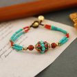 Wholesale Tibetan Retro Nepalese Braided Bell Bracelet on Sale