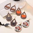 Wholesale Halloween Wooden Funny Pumpkin Spider Candy Earrings Online Sale