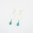 Wholesale Copper Hoop Teardrop Turquoise Earrings Online now