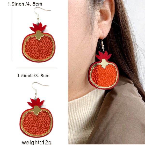 Wholesale Fruit and Vegetable Series Acrylic Earrings Online Sale