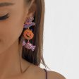 Wholesale Funny Pumpkin Hat Halloween Exaggerated Color-contrast Earrings Cheap