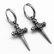 Wholesale Skeleton Cross Titanium Steel Earrings For Cheap