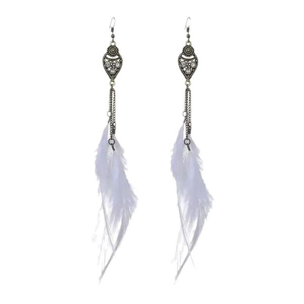 Wholesale Ethnic Style Chain Feather Earrings For Cheap