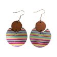 Wholesale Exaggerated Boho Wooden Round Earrings For Sale