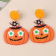 Wholesale Halloween Series Pumpkin Cartoon Funny Ghost Acrylic Earrings on Sale