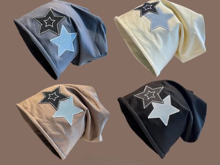 Wholesale American Style Pure Cotton Embroidered Star Pile Hat Hot on Sale