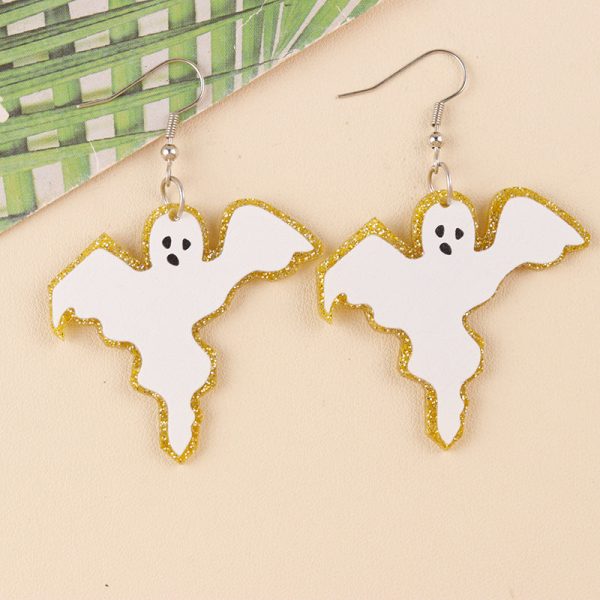 Wholesale Halloween Bat Pumpkin Ghost Acrylic Earrings Online Hot Sale