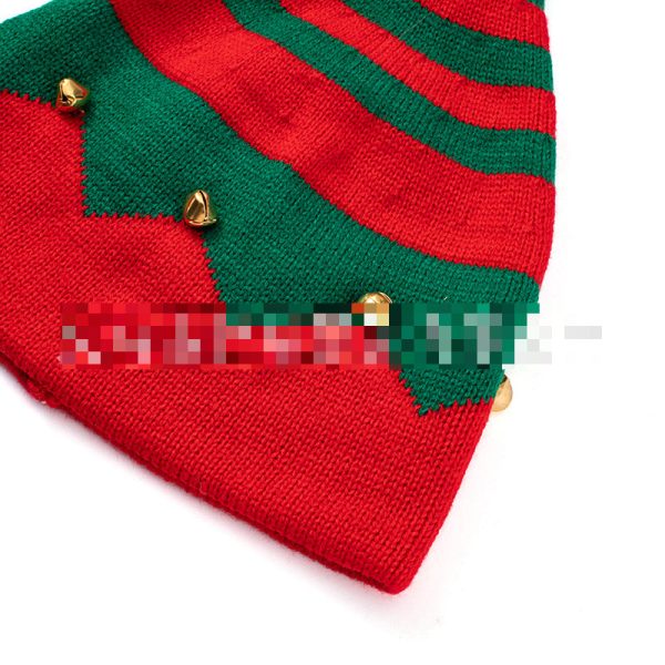 Wholesale Autumn and Winter Christmas Halloween Bell Parent-kid Knitted Striped Beanie Hot on Sale