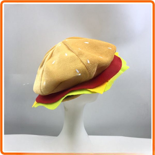 Wholesale Funny Halloween Easter Craft Gifts Hamburger Hat Online Hot Sale