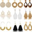 Wholesale Retro Geometric Beach Holiday Exaggerated Rattan Earrings Discount