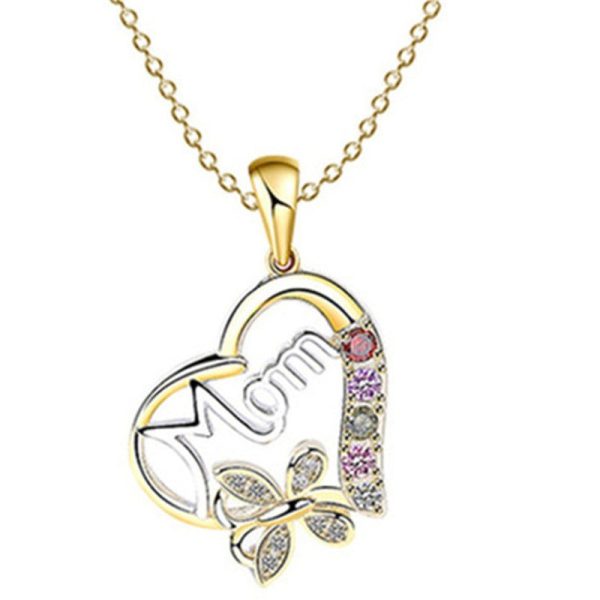 Wholesale Mother s Day ILoveYou Diamond Butterfly Openable Necklace Sale