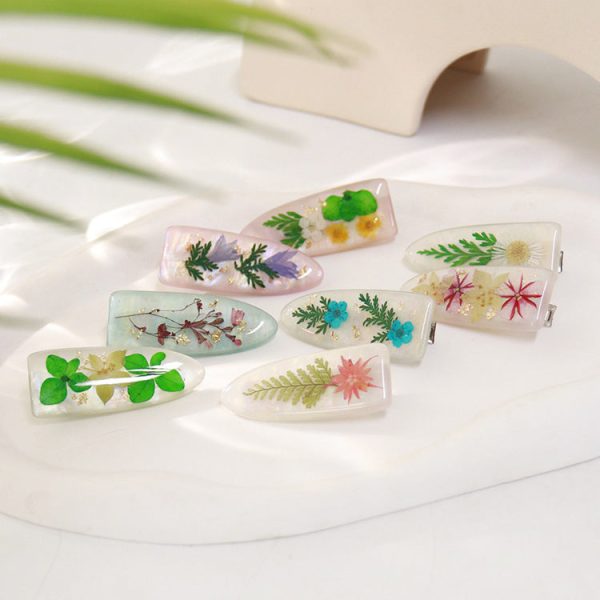 Wholesale 6pcs Pearlescent Real Flower Hairpins Supply