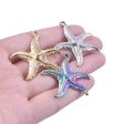 Wholesale Steel Color Irregular Starfish Titanium Steel Colorful Pendant Accessories For Discount