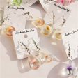 Wholesale 6pcs Handmade Glue-dried Flower Resin Earrings Fashion