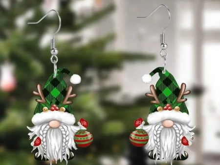 Wholesale Christmas Elk Christmas Tree Dwarf Santa Claus Pendant Earrings Online