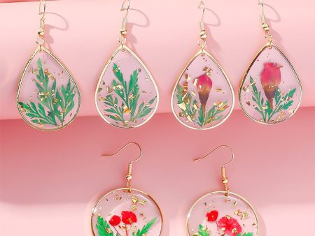 Wholesale Resin Epoxy Flower Earrings For Discount