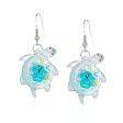 Wholesale Cartoon Transparent Luminous Turtle Acrylic Earrings For Discount