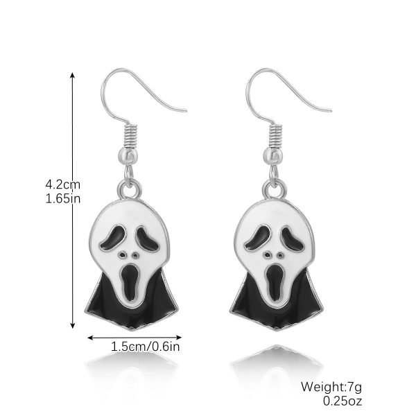 Wholesale Halloween Skull Bat Pumpkin Ghost Rice Bead Earrings For Sale